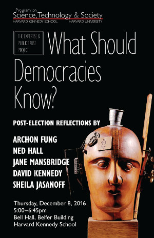 What Should Democracies Know? event poster