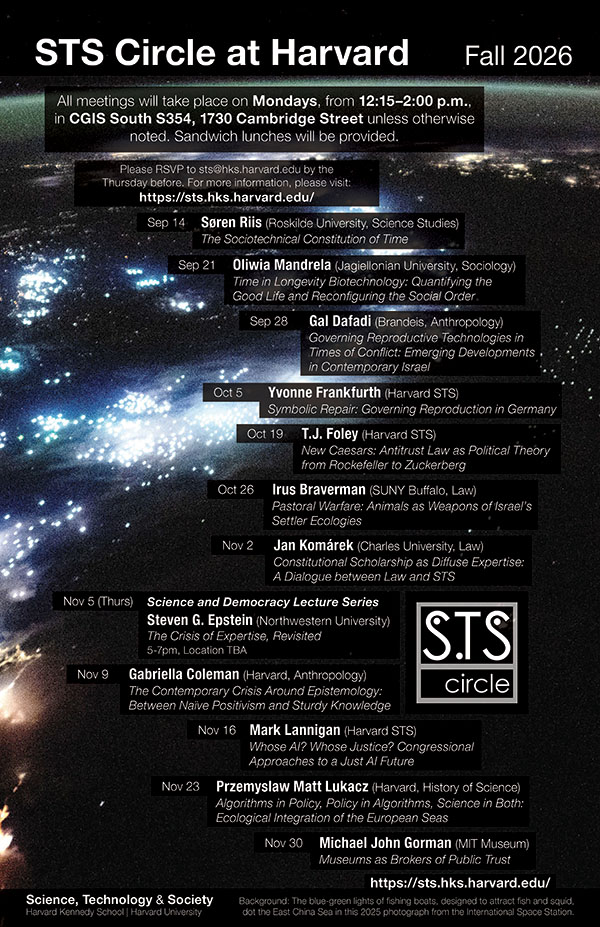 STS Circle schedule poster